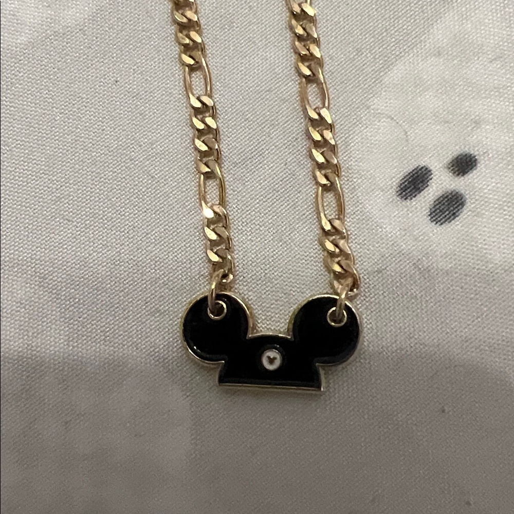 Gold Mickey Hat Necklace